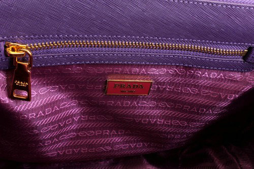2014 Prada saffiano calfskin 30cm tote BN1801 purple - Click Image to Close